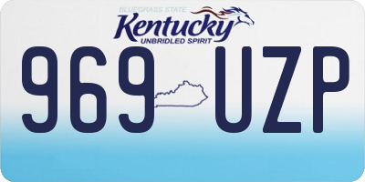 KY license plate 969UZP