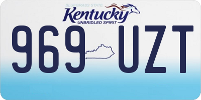 KY license plate 969UZT