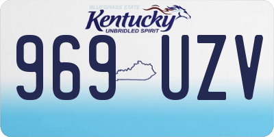 KY license plate 969UZV