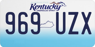 KY license plate 969UZX