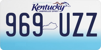 KY license plate 969UZZ