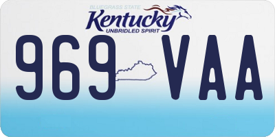 KY license plate 969VAA