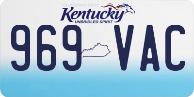 KY license plate 969VAC