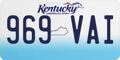 KY license plate 969VAI