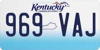 KY license plate 969VAJ