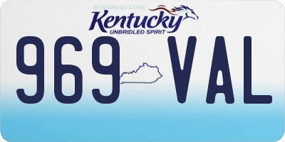 KY license plate 969VAL