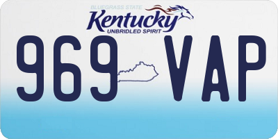 KY license plate 969VAP