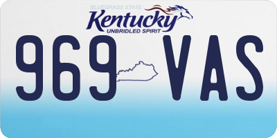KY license plate 969VAS