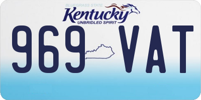 KY license plate 969VAT