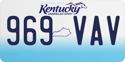KY license plate 969VAV