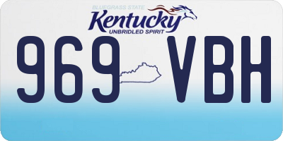 KY license plate 969VBH
