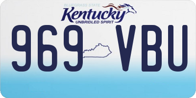 KY license plate 969VBU