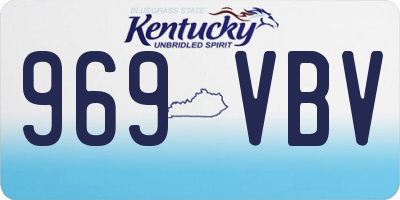 KY license plate 969VBV