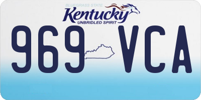 KY license plate 969VCA