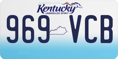 KY license plate 969VCB