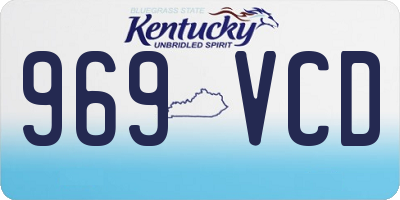 KY license plate 969VCD
