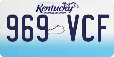 KY license plate 969VCF
