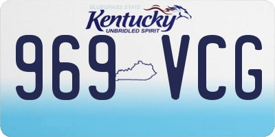KY license plate 969VCG