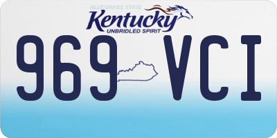 KY license plate 969VCI