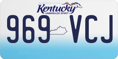 KY license plate 969VCJ