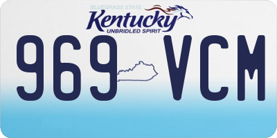 KY license plate 969VCM