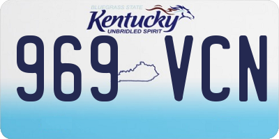 KY license plate 969VCN