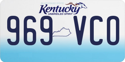 KY license plate 969VCO