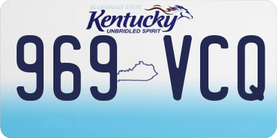KY license plate 969VCQ