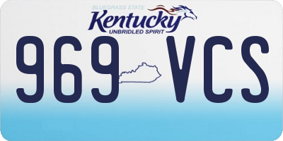 KY license plate 969VCS