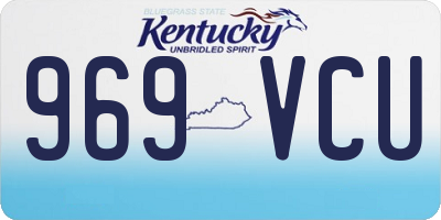 KY license plate 969VCU