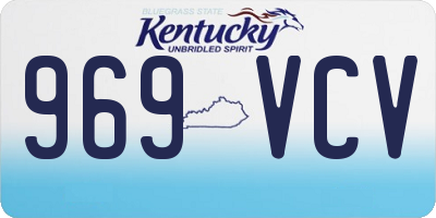 KY license plate 969VCV