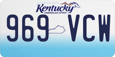 KY license plate 969VCW