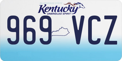 KY license plate 969VCZ