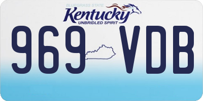 KY license plate 969VDB