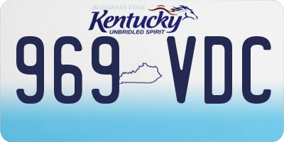 KY license plate 969VDC