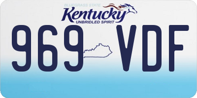 KY license plate 969VDF