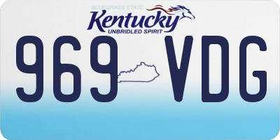 KY license plate 969VDG