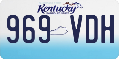 KY license plate 969VDH