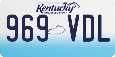 KY license plate 969VDL