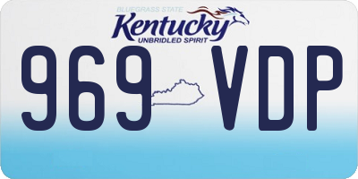 KY license plate 969VDP
