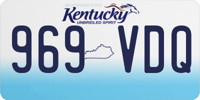 KY license plate 969VDQ