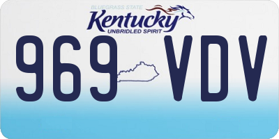 KY license plate 969VDV