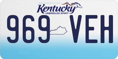KY license plate 969VEH