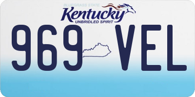 KY license plate 969VEL