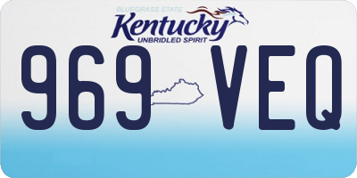 KY license plate 969VEQ