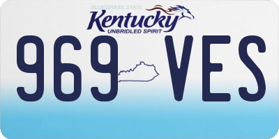 KY license plate 969VES