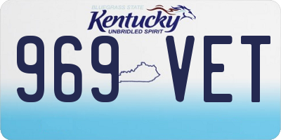 KY license plate 969VET