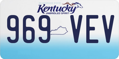 KY license plate 969VEV