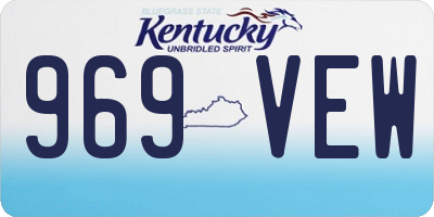 KY license plate 969VEW