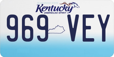 KY license plate 969VEY